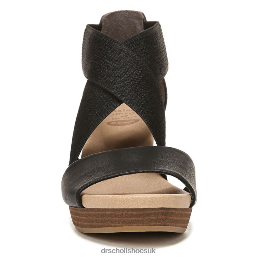 Unisex Barton Band Wedge Sandal 88LBTP228 Dr Scholl\s Black