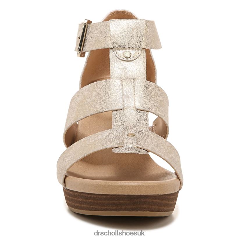 Unisex Barton Wedge Sandal 88LBTP166 Dr Scholl\s Gold Synthetic