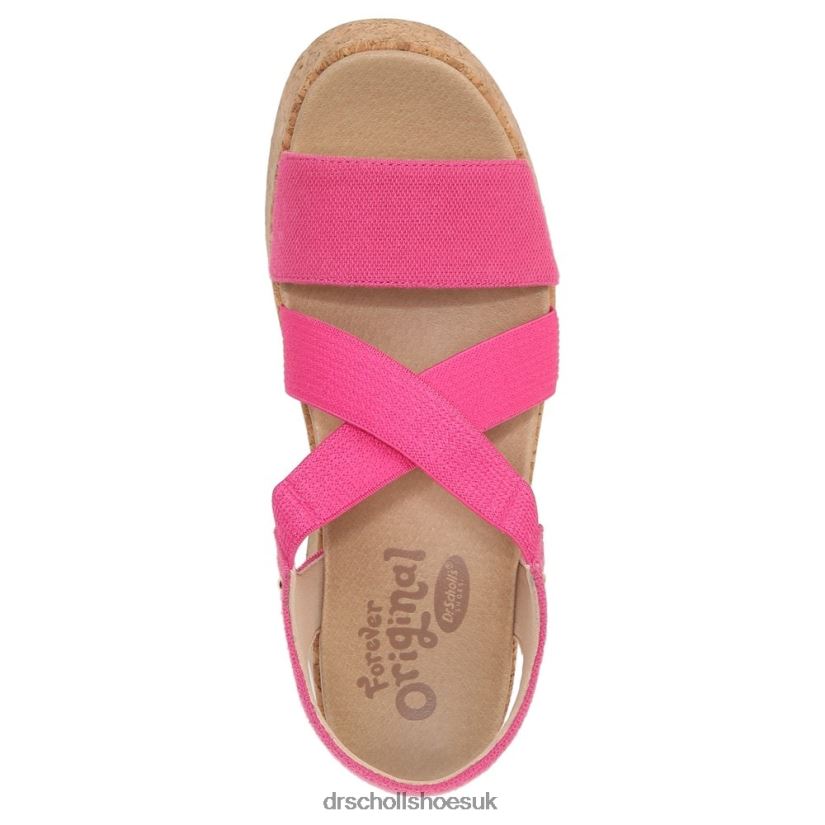 Unisex Dottie Strappy Wedge Sandal 88LBTP203 Dr Scholl\s Pink