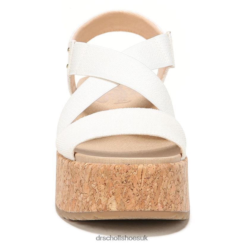 Unisex Dottie Strappy Wedge Sandal 88LBTP204 Dr Scholl\s White