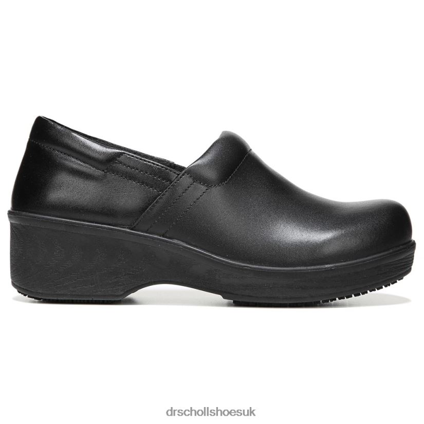 Unisex Dynamo Slip Resistant Clog 88LBTP153 Dr Scholl\s Black Leather