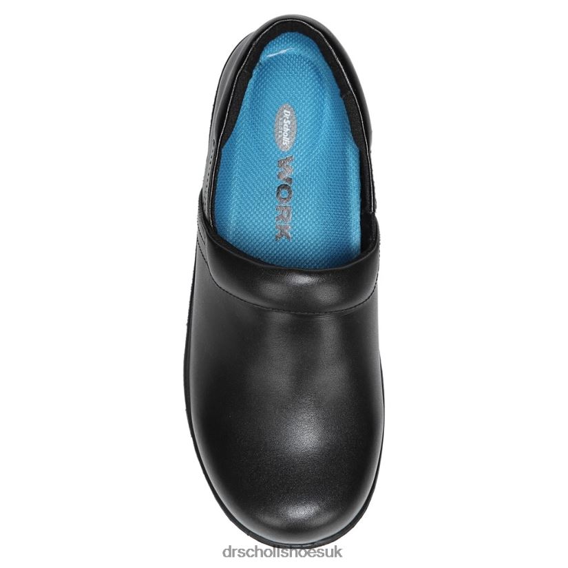 Unisex Dynamo Slip Resistant Clog 88LBTP153 Dr Scholl\s Black Leather