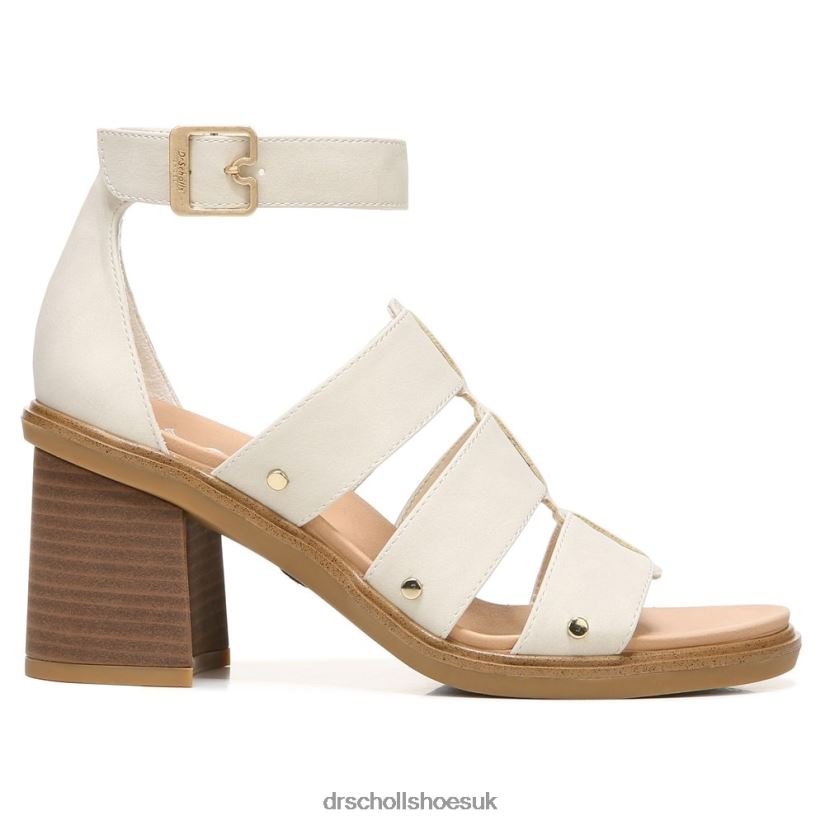 Unisex Eleanor Block Heel Sandal 88LBTP245 Dr Scholl\s Tofu White Synthetic