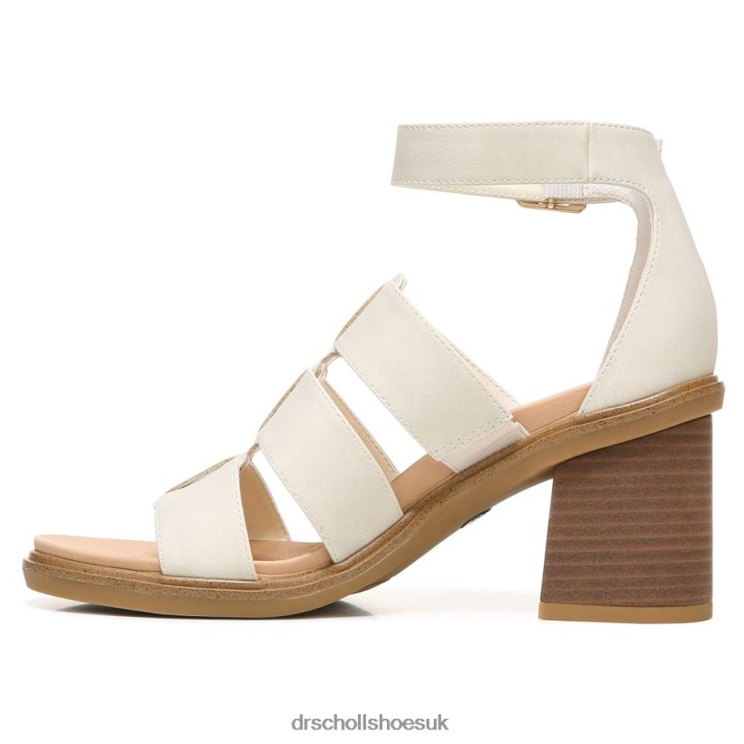 Unisex Eleanor Block Heel Sandal 88LBTP245 Dr Scholl\s Tofu White Synthetic