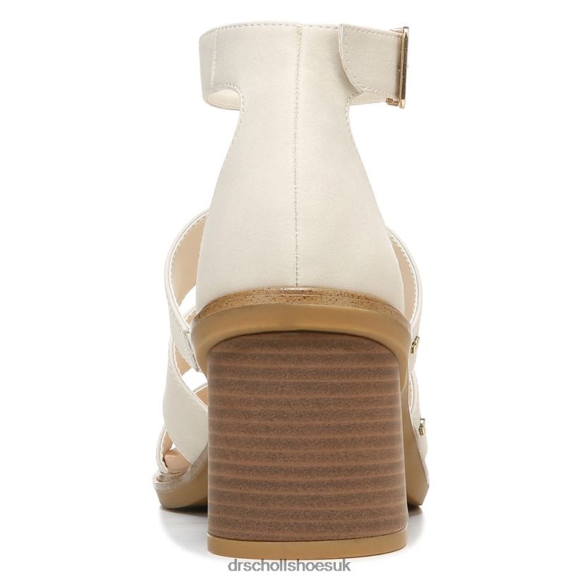 Unisex Eleanor Block Heel Sandal 88LBTP245 Dr Scholl\s Tofu White Synthetic