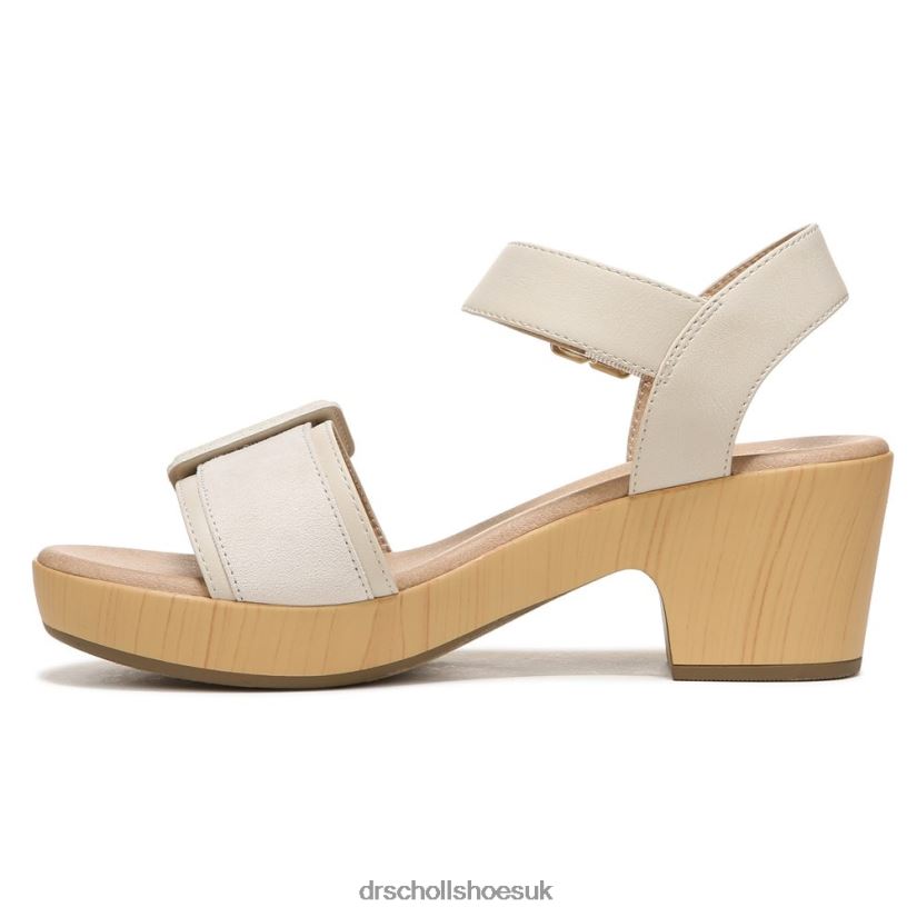 Unisex Felicity Too Block Heel Sandal 88LBTP161 Dr Scholl\s Seashell Beige Synthetic