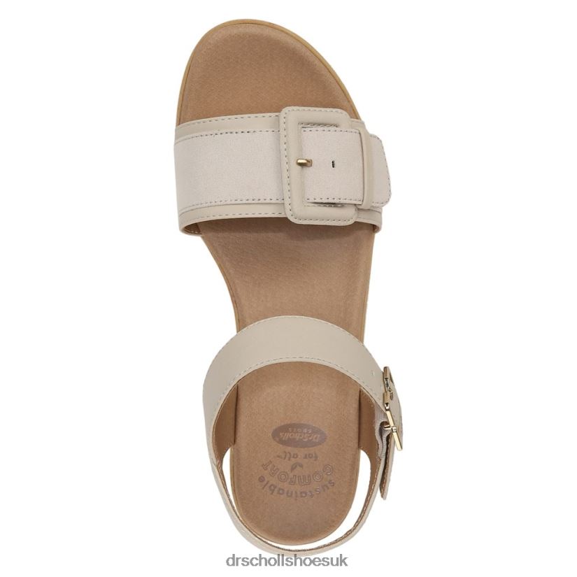 Unisex Felicity Too Block Heel Sandal 88LBTP161 Dr Scholl\s Seashell Beige Synthetic