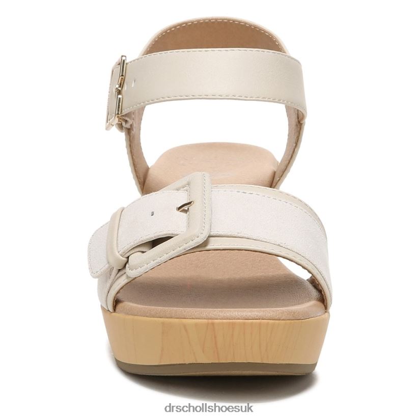 Unisex Felicity Too Block Heel Sandal 88LBTP161 Dr Scholl\s Seashell Beige Synthetic