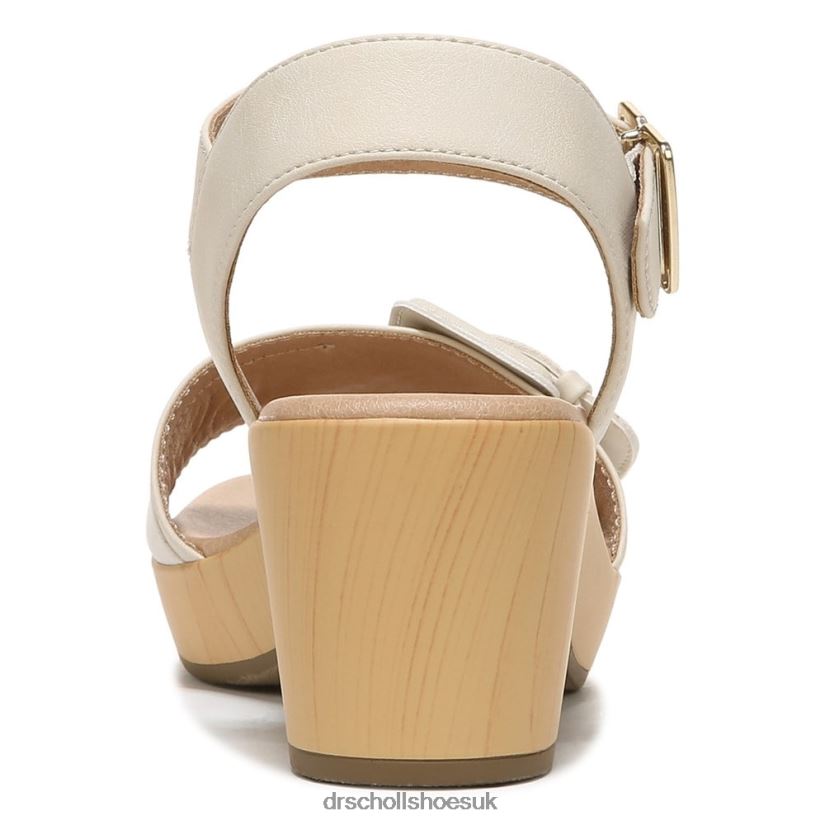 Unisex Felicity Too Block Heel Sandal 88LBTP161 Dr Scholl\s Seashell Beige Synthetic