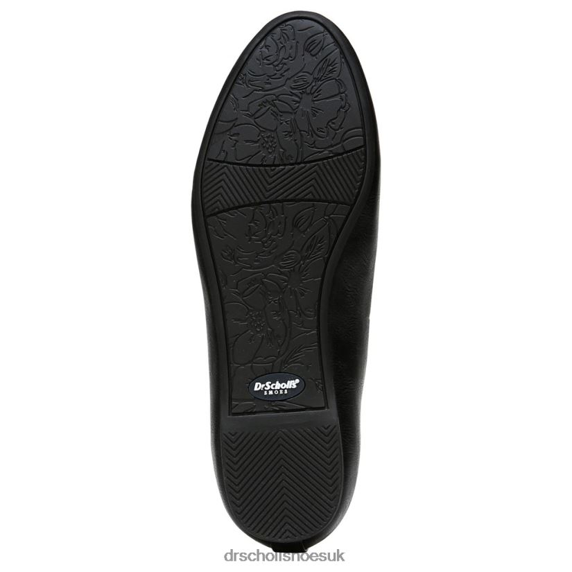 Unisex Giorgie Memory Foam Flat 88LBTP176 Dr Scholl\s Black Smooth