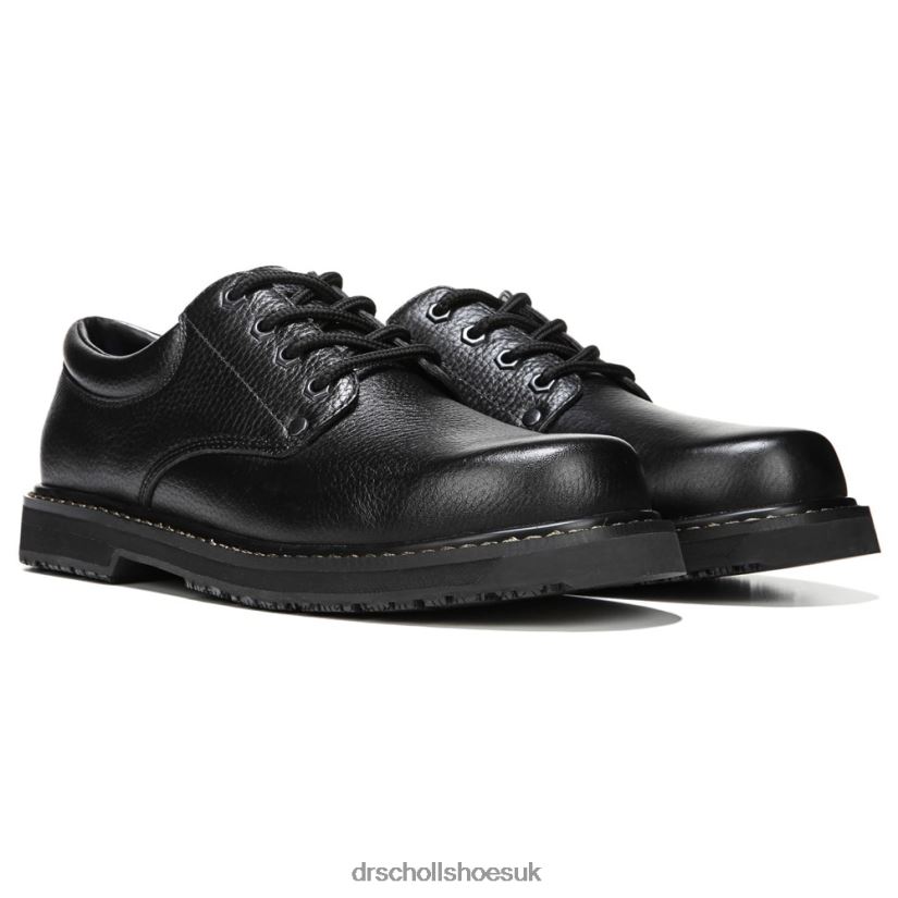 Unisex Harrington II Slip Resistant Oxford 88LBTP285 Dr Scholls Black Leather