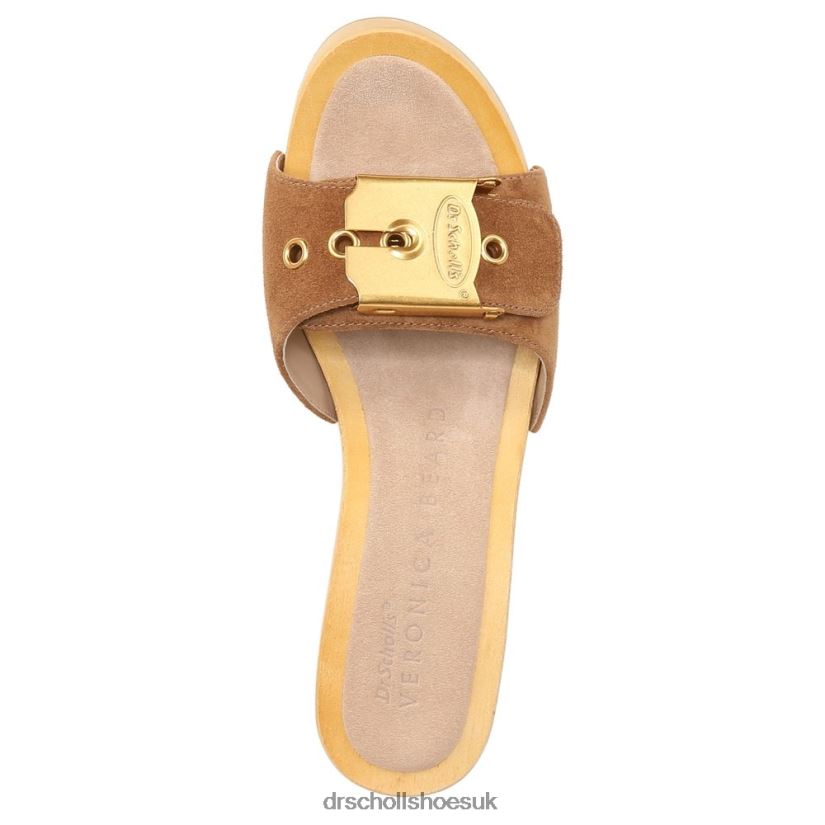 Unisex Hula Sandal 88LBTP131 Dr Scholl\s x Veronica Beard Hazelwood Brown Suede