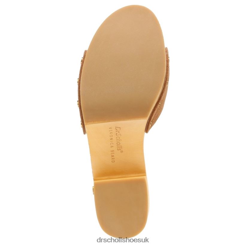 Unisex Hula Sandal 88LBTP131 Dr Scholl\s x Veronica Beard Hazelwood Brown Suede