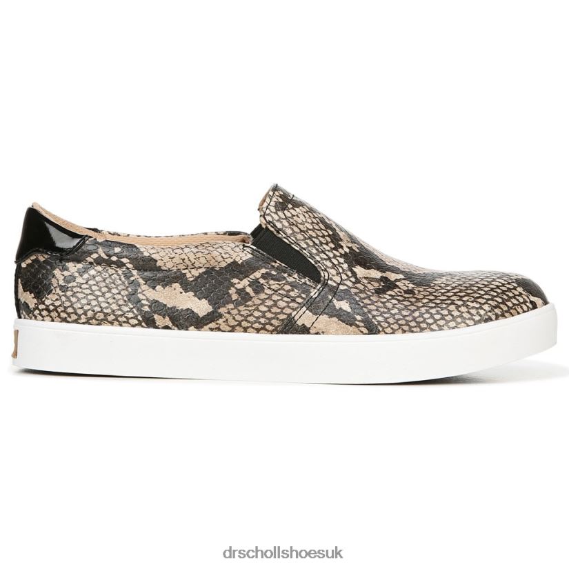 Unisex Madison Slip On Sneaker 88LBTP42 Dr Scholl\s Black/Tan Snake Print