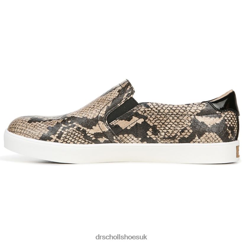 Unisex Madison Slip On Sneaker 88LBTP42 Dr Scholl\s Black/Tan Snake Print