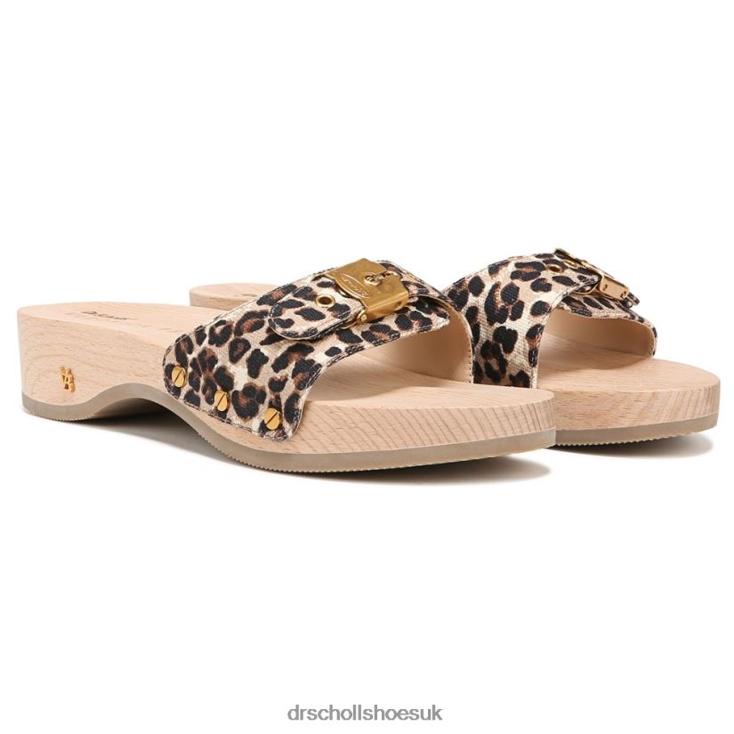 Unisex Original Sandal 88LBTP118 Dr Scholls x Veronica Beard Leopard Print Canvas