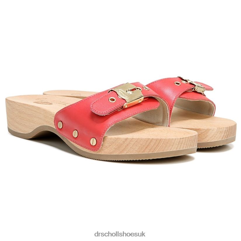 Unisex Original Sandal 88LBTP16 Dr Scholls Red Leather