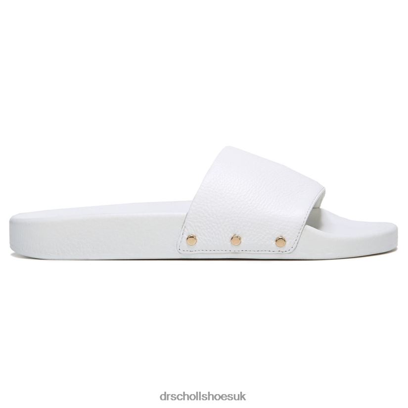 Unisex Pisces Pool Slide Sandal 88LBTP188 Dr Scholl\s White Leather