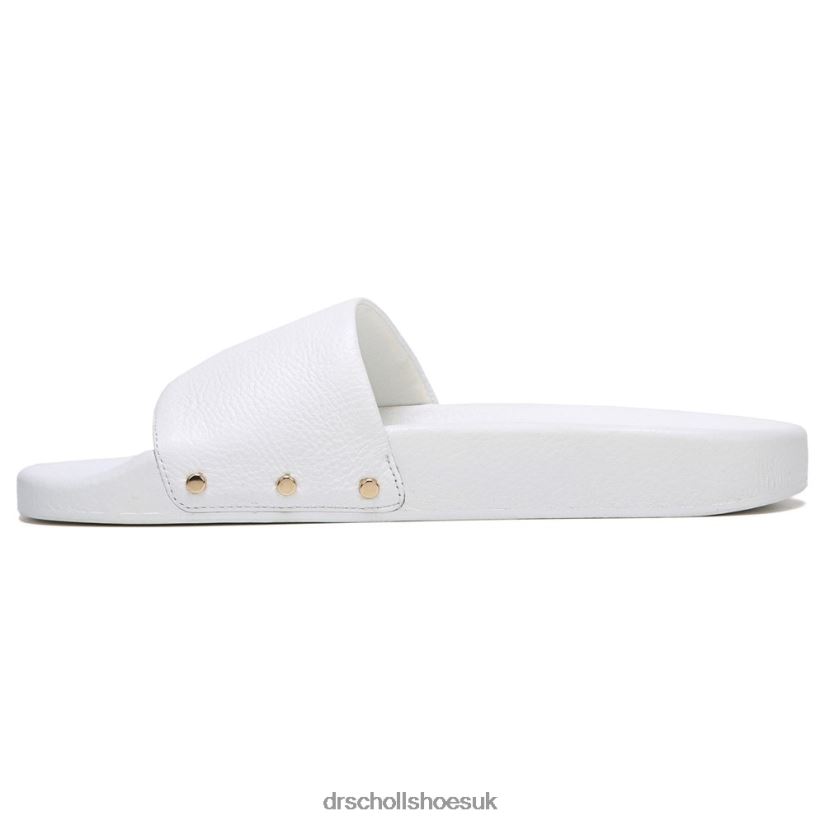 Unisex Pisces Pool Slide Sandal 88LBTP188 Dr Scholl\s White Leather