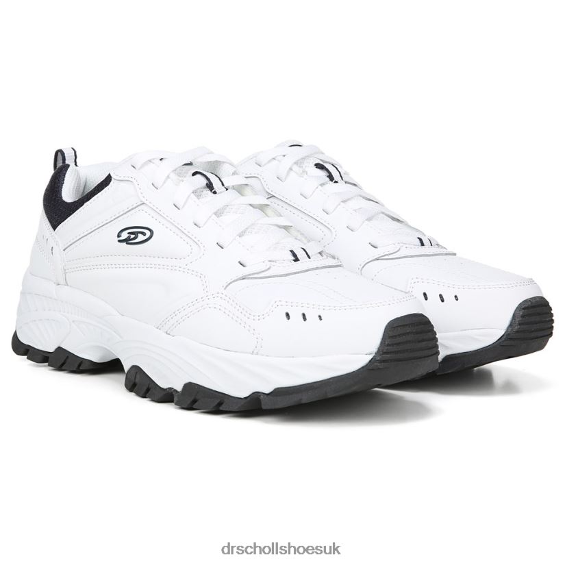 Unisex Sebastian Walking Shoe 88LBTP303 Dr Scholls White/Navy Leather