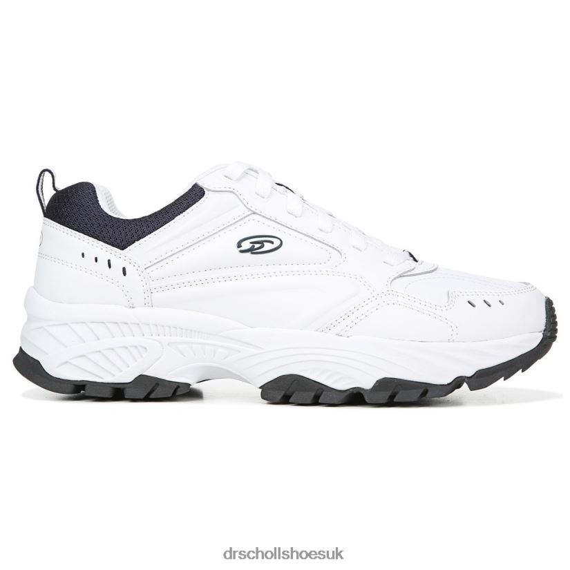 Unisex Sebastian Walking Shoe 88LBTP303 Dr Scholl\s White/Navy Leather