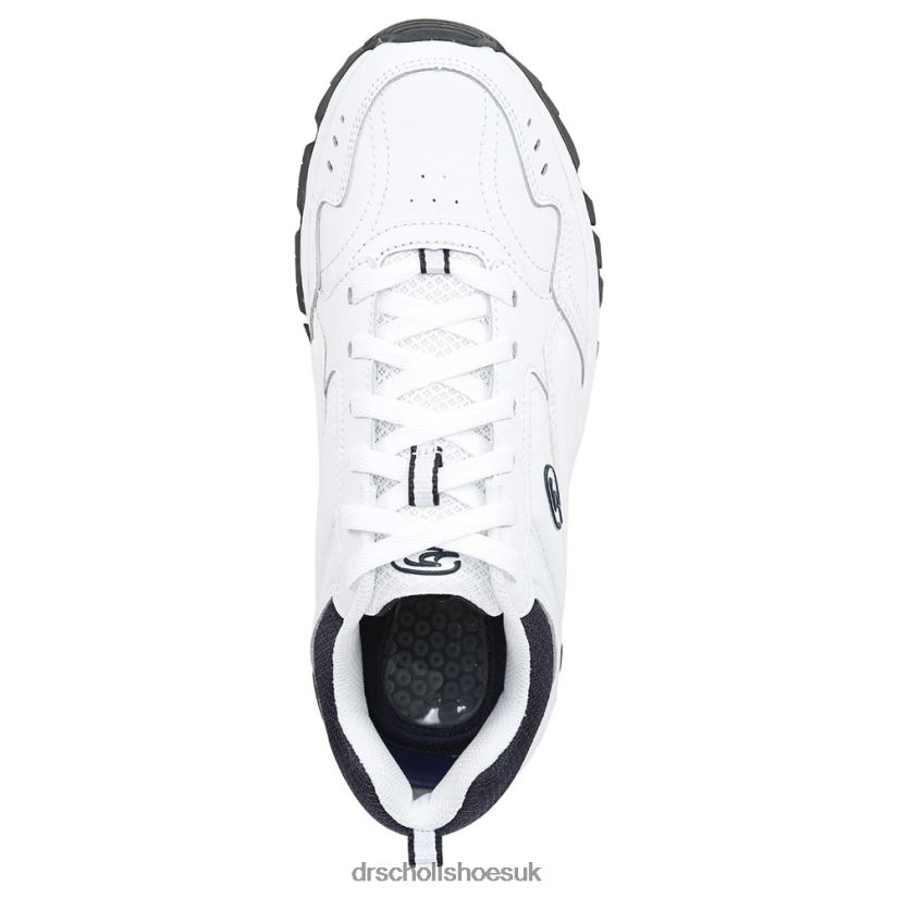 Unisex Sebastian Walking Shoe 88LBTP303 Dr Scholl\s White/Navy Leather