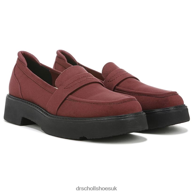 Unisex Vibrant Loafer 88LBTP227 Dr Scholls Rich Red Fabric