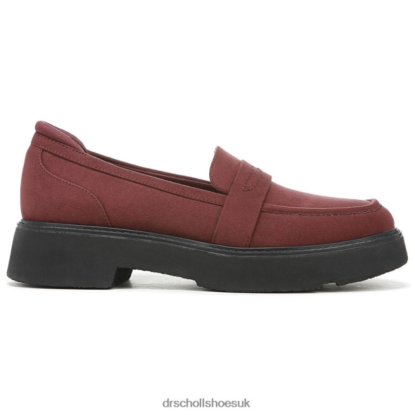 Unisex Vibrant Loafer 88LBTP227 Dr Scholl\s Rich Red Fabric