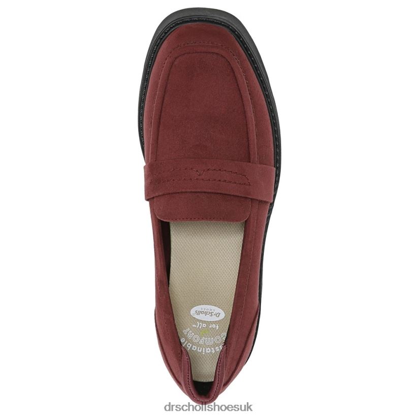 Unisex Vibrant Loafer 88LBTP227 Dr Scholl\s Rich Red Fabric