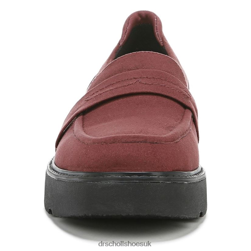 Unisex Vibrant Loafer 88LBTP227 Dr Scholl\s Rich Red Fabric