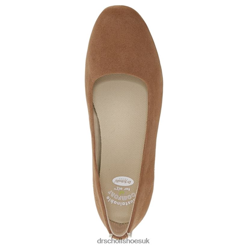 Unisex Wexley Ballerina 88LBTP72 Dr Scholl\s Brown Fabric