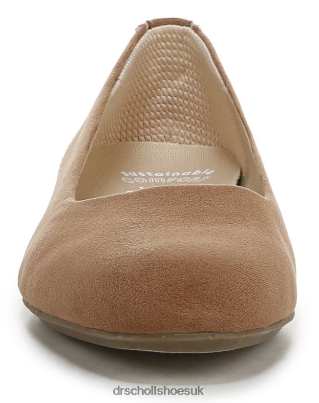 Unisex Wexley Ballerina 88LBTP72 Dr Scholl\s Brown Fabric