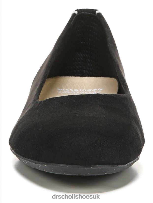 Unisex Wexley Ballerina 88LBTP73 Dr Scholl\s Black Fabric