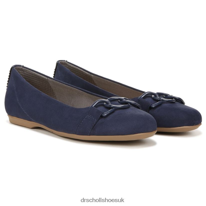 Unisex Wexley Adorn Ballerina 88LBTP97 Dr. Scholl's Navy Fabric