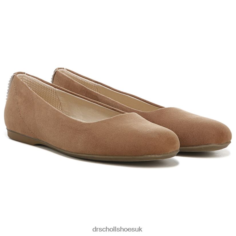 Unisex Wexley Ballerina 88LBTP72 Dr. Scholl's Brown Fabric