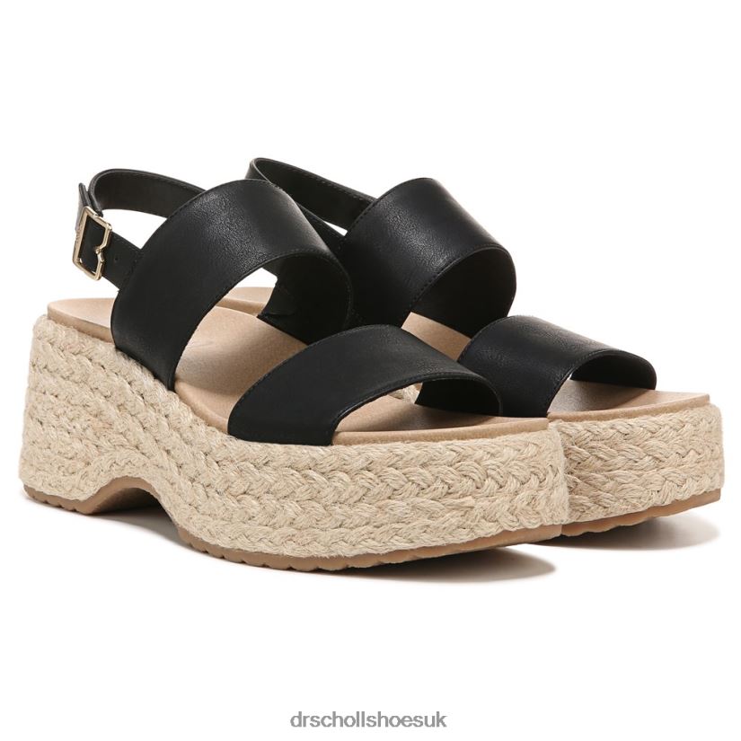 Unisex Delaney Wedge Sandal 88LBTP235 Dr. Scholl's Black